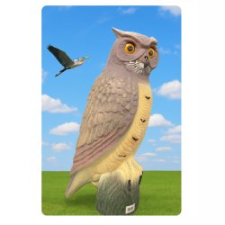 Dekorativ og praktisk ugle til have, terrasse, alterner og havedamme