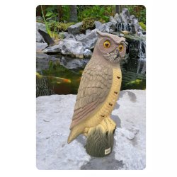 Dekorativ og praktisk ugle til have, terrasse, alterner og havedamme