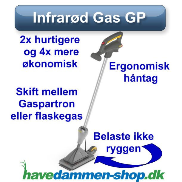 Infrarød Turbo Ukrudtsbrænder til Gasdåser eller Gasflasker